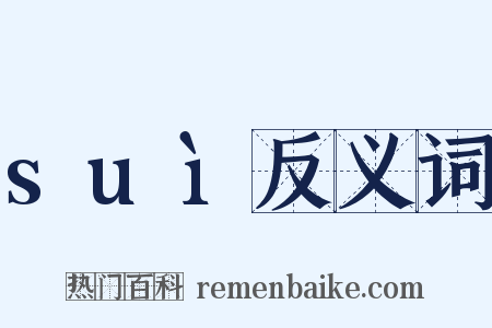 suì反义词是什么意思的图片